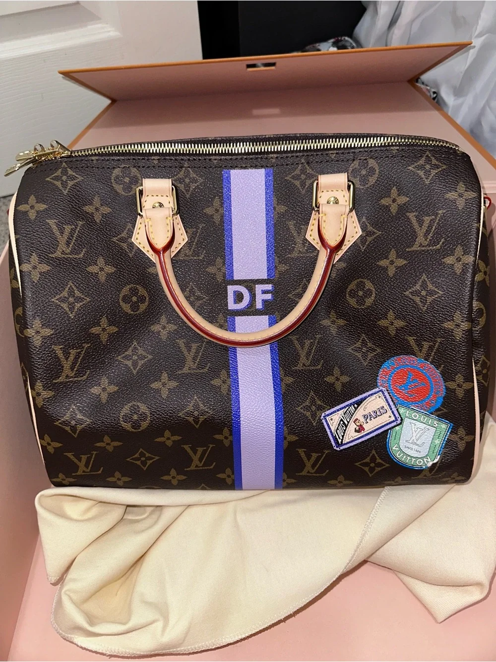 Customized Louis Vuitton Speedy 30 Bandoulière